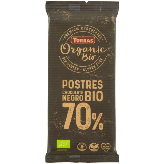 Cobertura de Chocolate al 70% para Postres Bio 170g