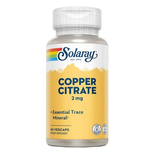 Cobre Citrato Solaray 60 VegCaps