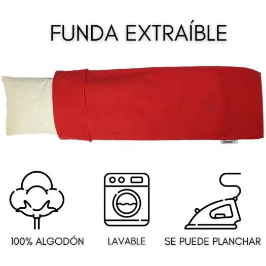 Cojín Terapéutico con Funda Roja Aromedi 15x48cm