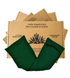 Cojín Terapéutico con Funda Verde Aromedi 15x48cm