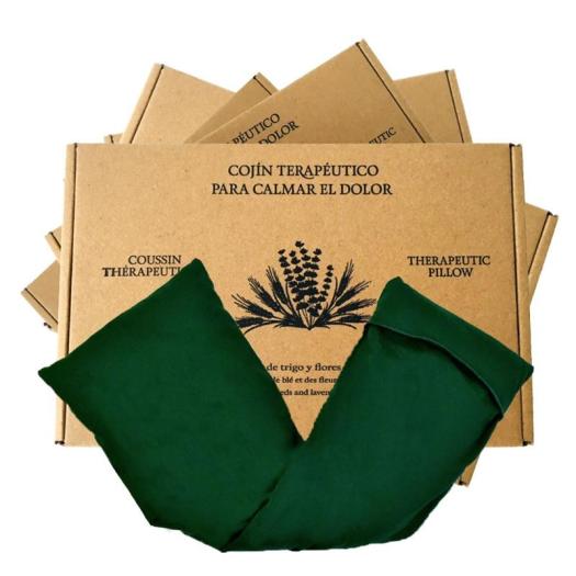 Cojín Terapéutico con Funda Verde Aromedi 15x48cm