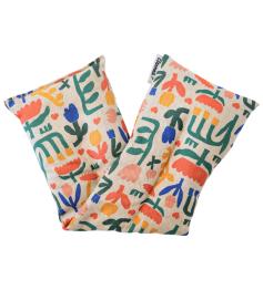 Cojín Terapéutico de Loneta con Flores Dibujadas Aromedi 15x48cm