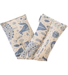 Cojín Terapéutico de Loneta con Dibujos Azules Aromedi 15x48cm