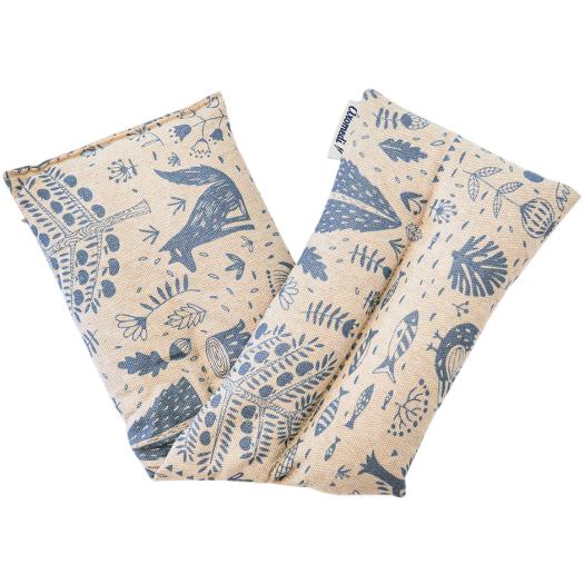 Cojín Terapéutico de Loneta con Dibujos Azules Aromedi 15x48cm