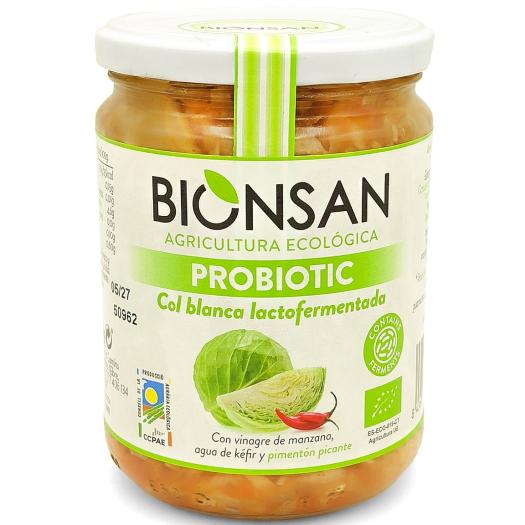 Col Blanca Lactofermentada con Pimentón Picante Bionsan Bio 420g