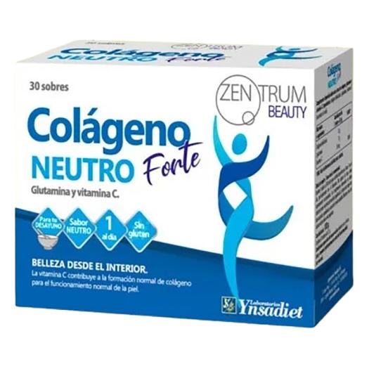 Colágeno Neutro Forte con L Glutamina y Vitamina C Zemtrum Ynsadiet 30 Sobres