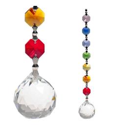 Colgante de Cristal Feng Shui 7 Chakras Bola 20cm