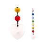 Colgante de Cristal Feng Shui 7 Chakras Corazón 20cm
