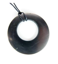 Colgante de Shungit Círculo Agujereado