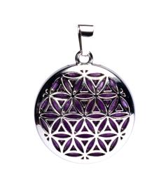 Colgante Flor de la Vida con Amatista 3cm