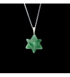 Colgante Merkaba de Cuarzo Verde
