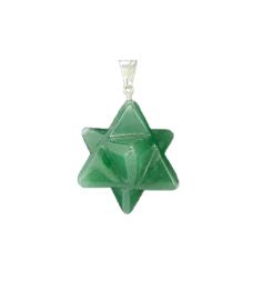 Colgante Merkaba de Cuarzo Verde