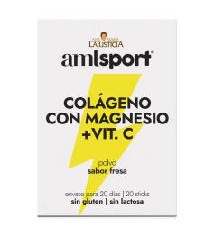 Colágeno con Magnesio y Vitamina C Sabor Fresa AMLSport 20 Sticks
