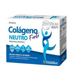 Colágeno Neutro Forte con L Glutamina y Vitamina C Zemtrum Ynsadiet 30 Sobres