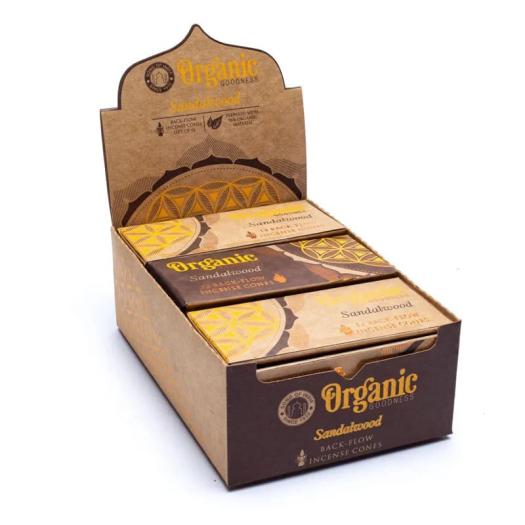 Conos de Incienso para Cascada Madera de Sándalo Organic Goodness 24g