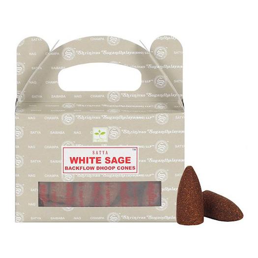 Conos de Incienso para Cascada Salvia Blanca Satya 75g