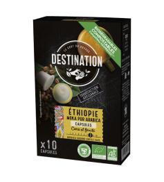 Cápsulas Café Moka Etiopia Arábica Compostable Bio 10 cáps Destination