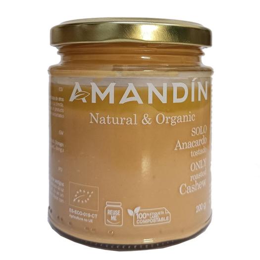Crema de Anacardos Tostados 100% Amandín Bio 200g