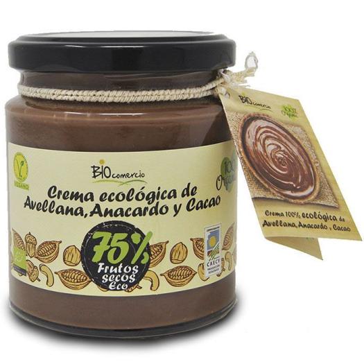 Crema de Avellanas Anacardos y Cacao Biocomercio Bio 250g