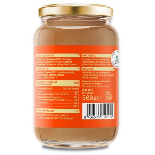 Crema de Cacahuete 100% Natruly 500g