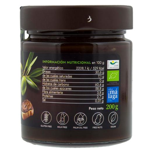 Crema de Cacao con Aceite de Oliva Virgen Extra Ecológico Biochoc Bio 200g