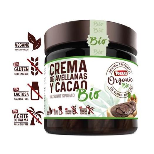 Crema de Cacao y Avellanas con Aceite de Oliva Bio 200g