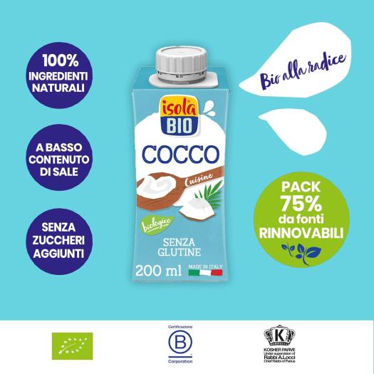Cuisine Crema de Coco para Cocinar IsolaBio Bio 200ml