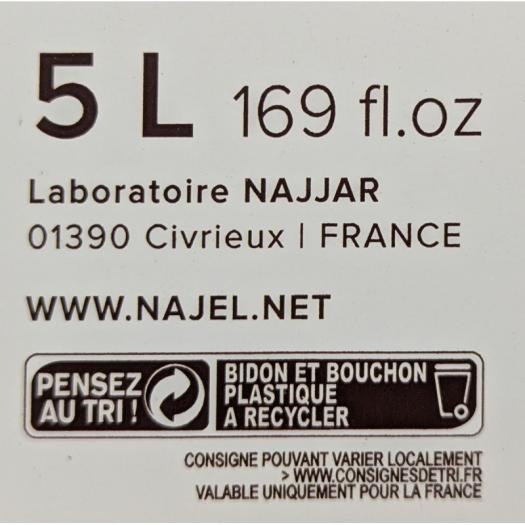 Detergente Lavadora de Alepo con Jazmín Najel 5L