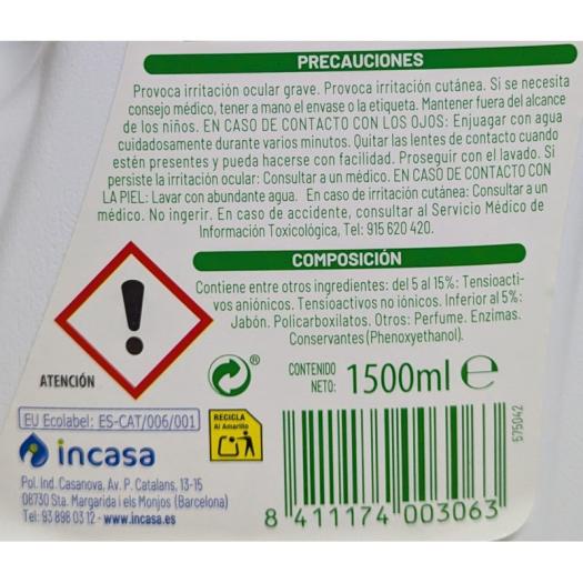 Detergente Lavadora Pieles Sensibles Ecomimidú Bio 1,5L