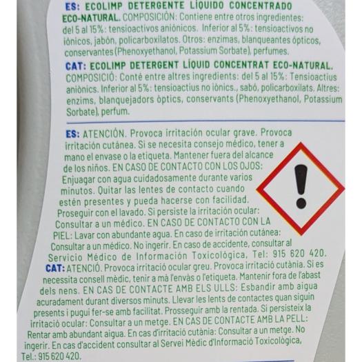 Detergente Líquido Concentrado Lavadora EcoLimp by Ecomimidú Bio 2,6L