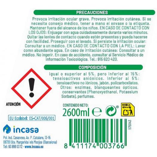 Detergente Líquido Concentrado Lavadora EcoLimp by Ecomimidú Bio 2,6L