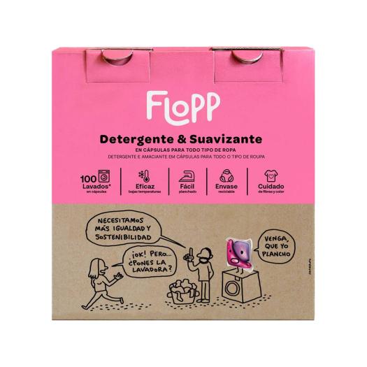 Detergente y Suavizante FLOPP 100 Cápsulas