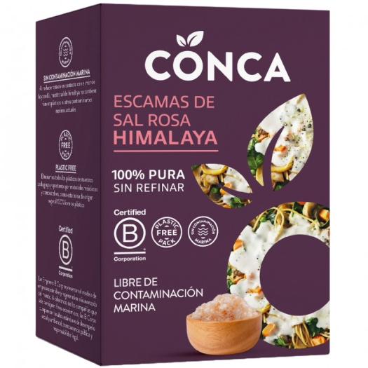 Escamas de Sal Rosa del Himalaya Sin Plástico Conca Organics 125g
