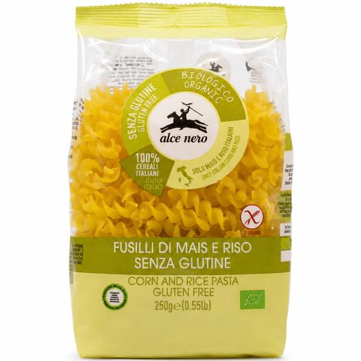 Fusilli de Maíz y Arroz Sin Gluten Alce Nero Bio 250g