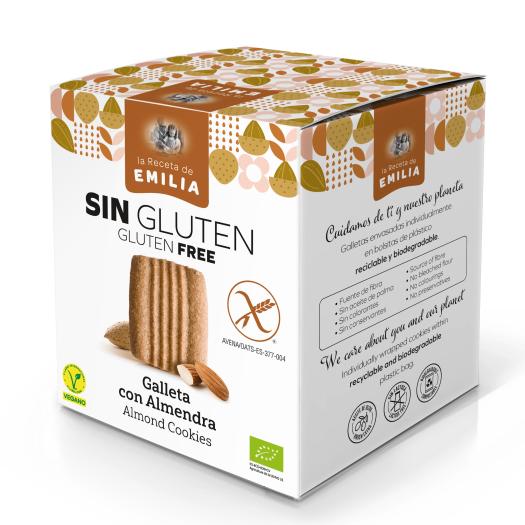 Galletas con Almendra Sin Gluten La Receta de Emilia Bio 125g