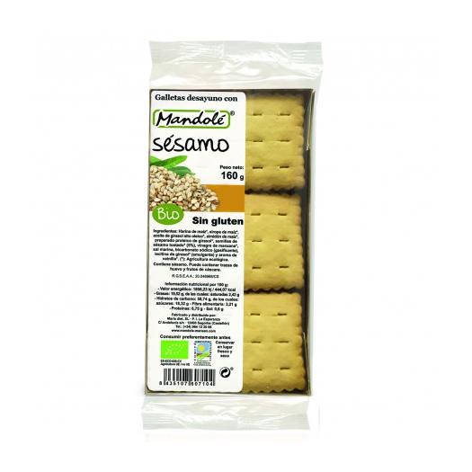 Galletas de Sésamo Sin Gluten Bio 160g