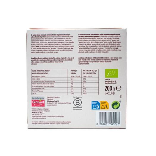 Galletas Rellenas de Arándanos Sin Gluten Germinal Bio 200g