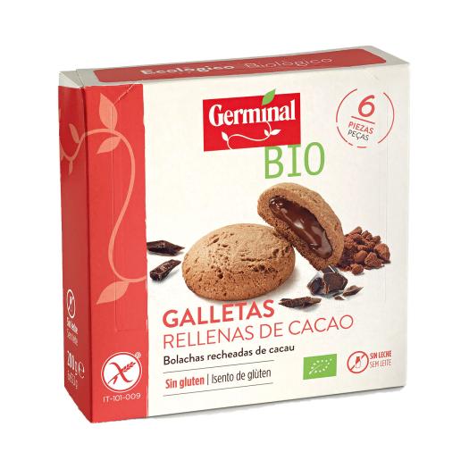 Galletas Sin Gluten Rellenas de Cacao Germinal Bio 200g