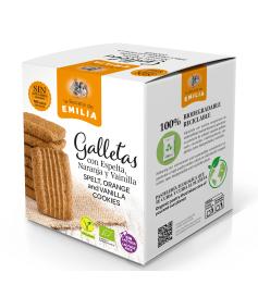 Galletas Vainilla y Naranja Sin Gluten La Receta de Emilia Bio 125g