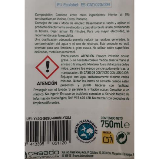 Gel Desincrustante WC Kidel Eco 750 ml