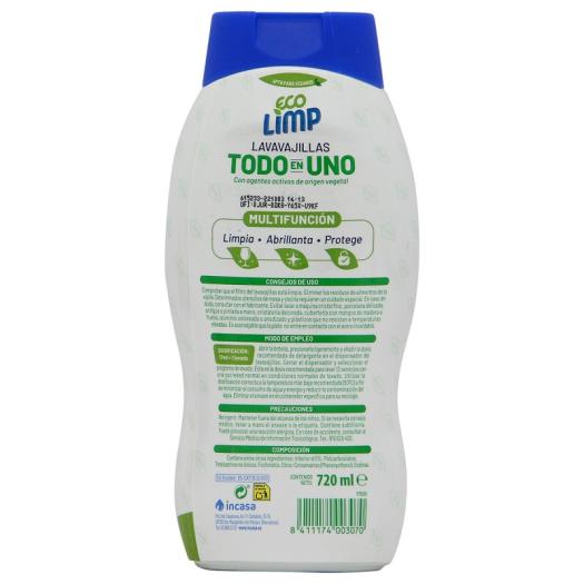 Gel Lavavajillas a Máquina Todo en 1 EcoLimp by Ecomimidú Bio 720ml