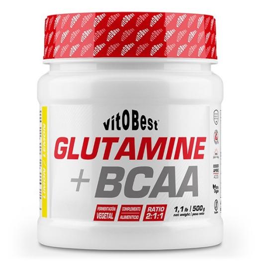 Glutamina y BCAA Sabor Limón Vitobest 500g