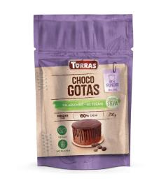 Gotas de Chocolate al 60% con Stevia Cobertura y Postres 200g