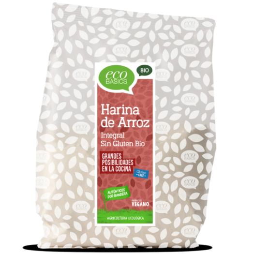 Harina de Arroz Integral Sin Gluten EcoBasics Bio 500g