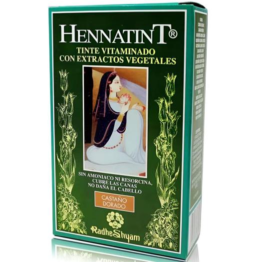 Hennatint Tinte Vitaminado Castaño Dorado Rhade Shyam 100g