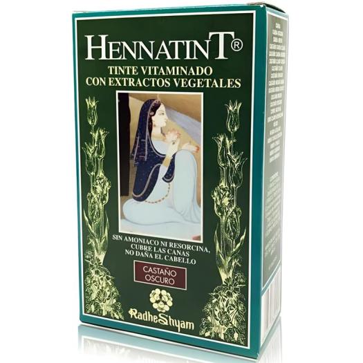 Hennatint Tinte Vitaminado Castaño Oscuro Rhade Shyam 100g