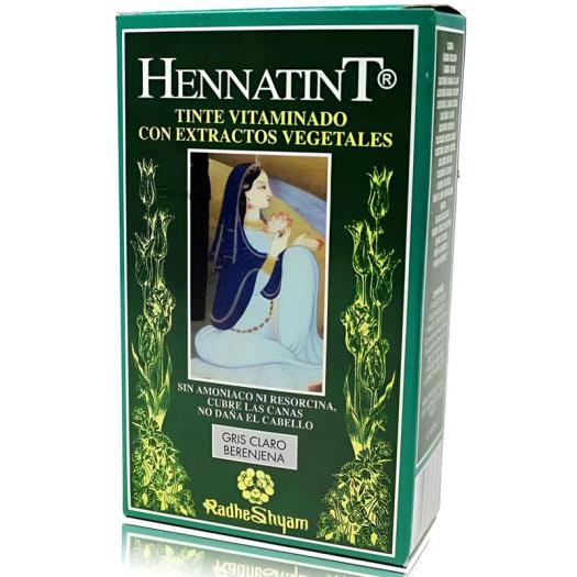 Hennatint Tinte Vitaminado Gris Claro Berenjena Rhade Shyam 100g