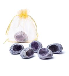 Huevo de Ema Amatista en Bolsa de Organza