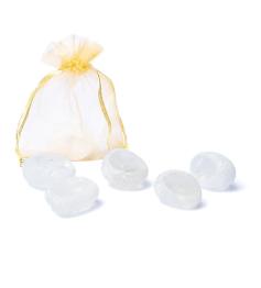 Huevo de Ema Cristal de Roca en Bolsa de Organza