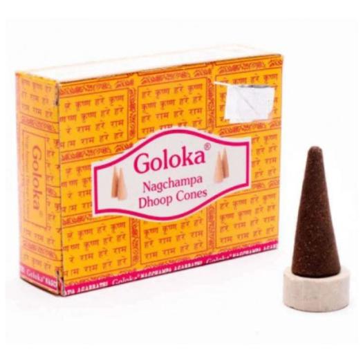 Incienso Conos Nag Champa Goloka 16g